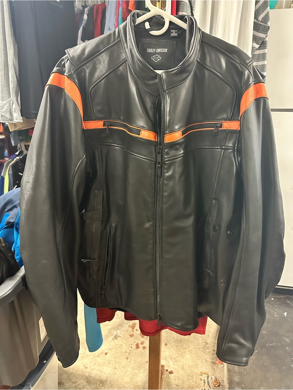 Harley-Davidson Capitol Triple Vent Leather Riding Jacket Black 98018-24VM
